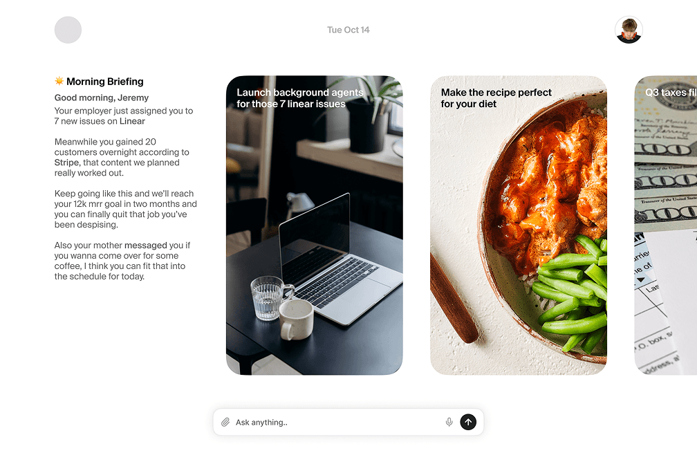 Screenshot of Individu - Delegate anything to AI, eliminate busywork project
